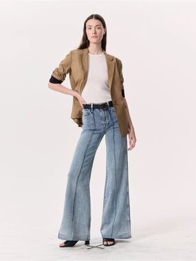 NWT Rag & Bone Skylar Wide-Leg Flare Jeans size 25 color Clementine